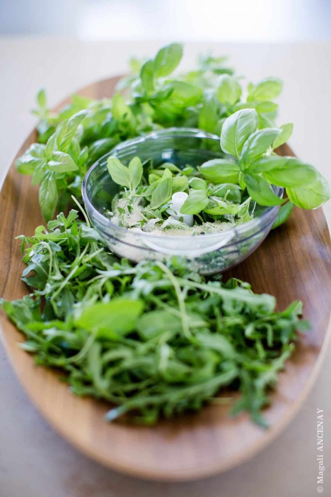 Roquette et Basilic