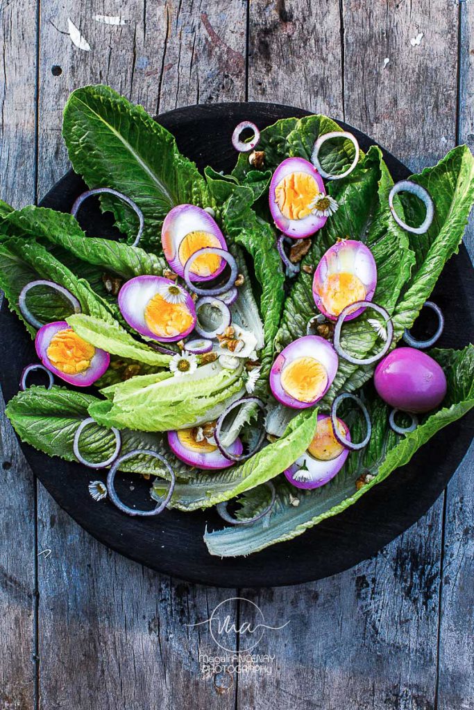 Oeufs colorés pour salade de Pâques - Magali ANCENAY