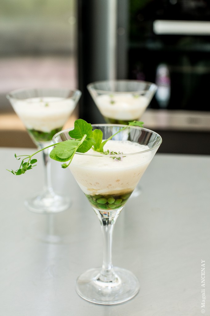 Un dessert aux petits pois, gingembre, et basilic – Jean-Luc Rabanel