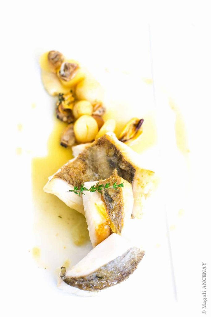 "Saint Pierre de Méditerranée, pommes rattes et coquillages"