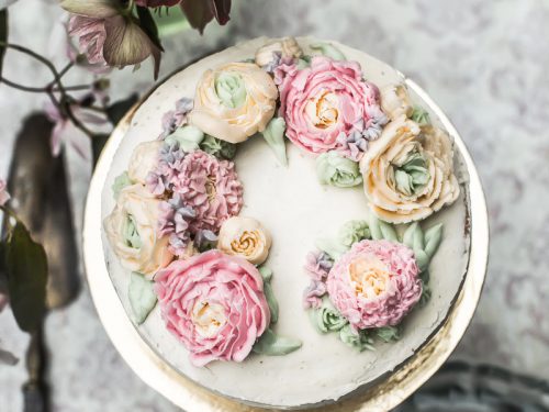 Gateau D Anniversaire En Fleurs Quatre Saisons Au Jardin