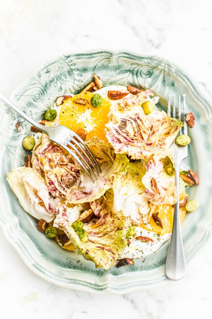 Salade radicchio orange et Mozzarella - Magali ANCENAY Photographe Culinaire