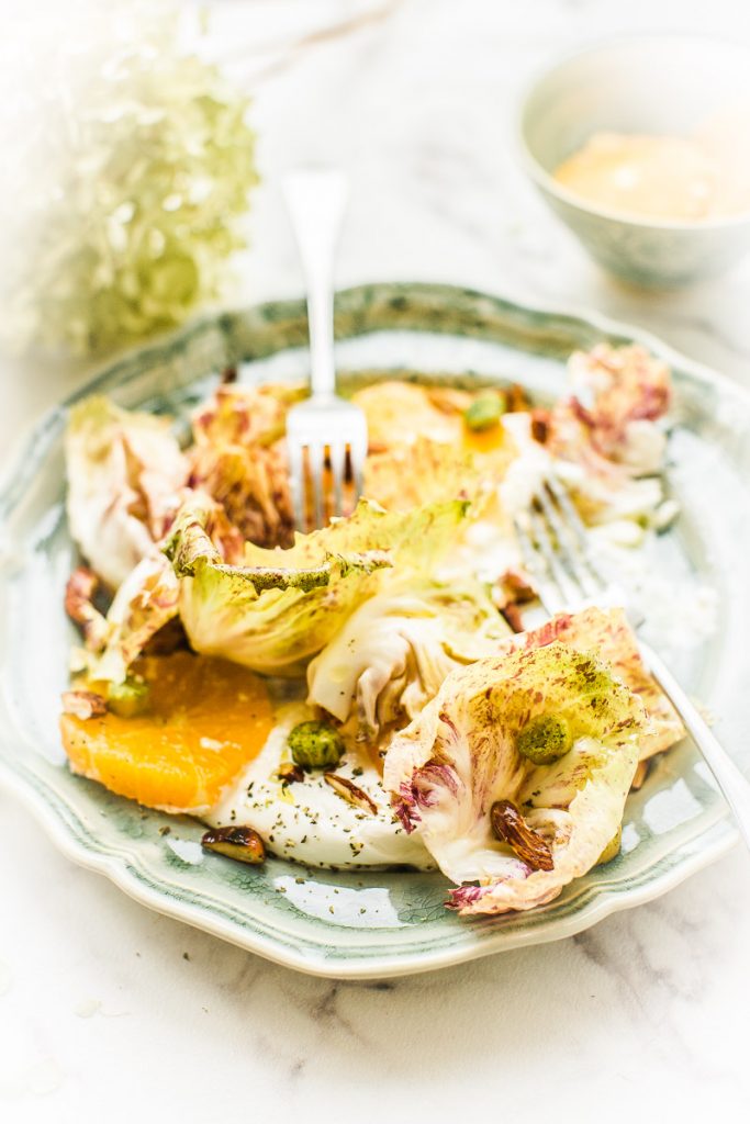 Salade radicchio orange et Mozzarella - Magali ANCENAY Photographe Culinaire