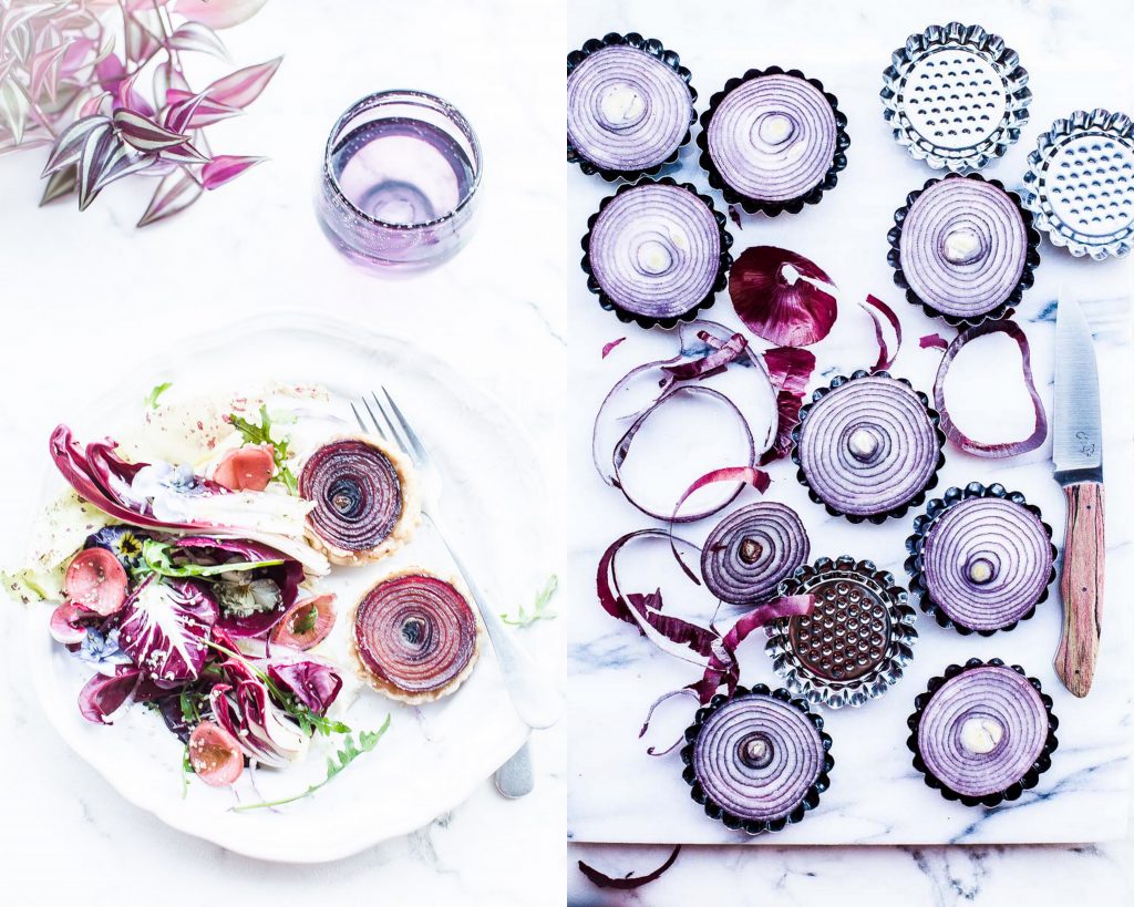Tartelettes oignon rouge chèvre - Magali ANCENAY Photographe Culinaire