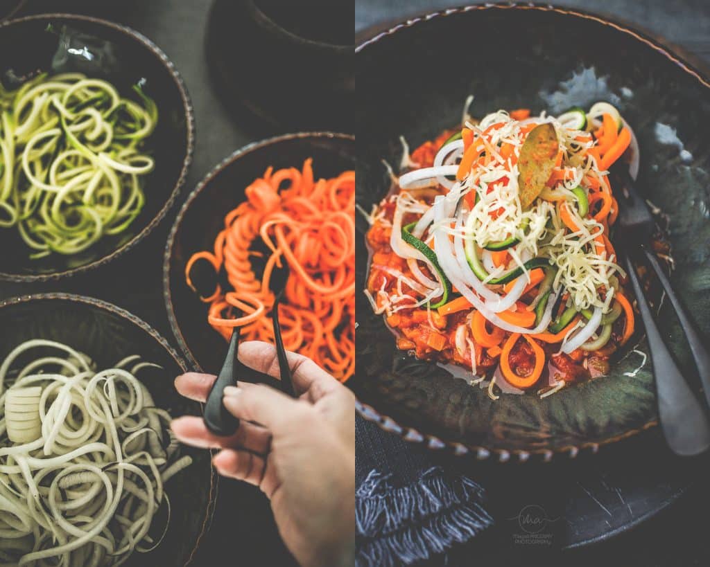 Spaghetti de légumes bolognaise version Végan - Magali ANCENAY Photographe CulinaireY Photographe Culinaire