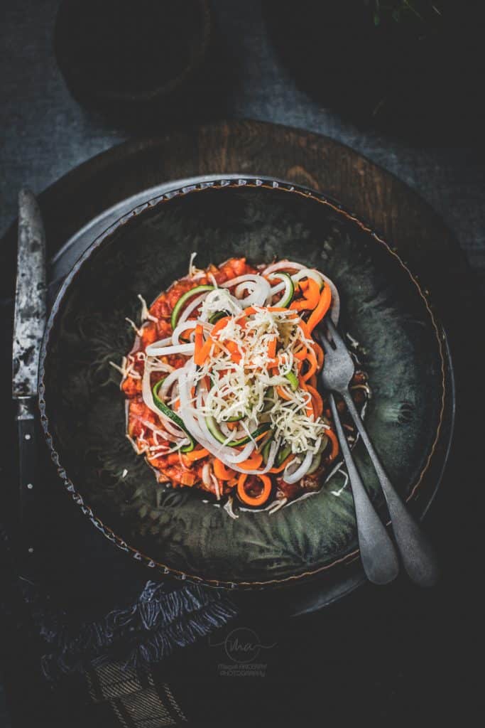 Spaghetti de légumes Végan - Magali ANCENAY Photographe Culinaire