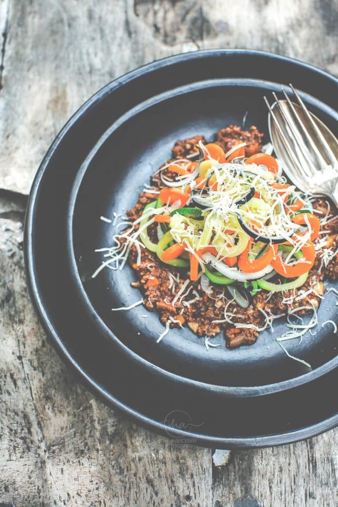 Spaghetti de légumes bolognaise version protéinée - Magali ANCENAY Photographe Culinaire