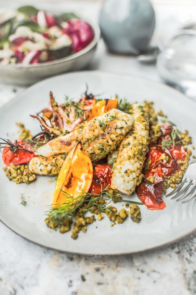 Salade de calamars grillés - Magali ANCENAY PHOTOGRAPHE Culinaire