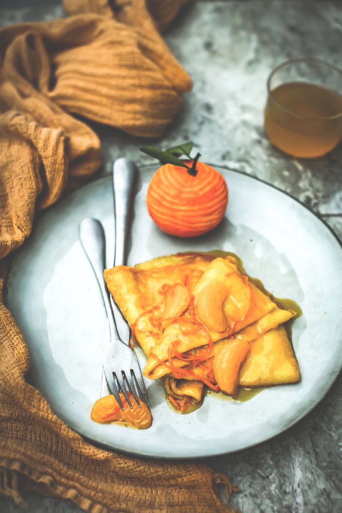 Crêpes flambées clémentine - Magali ANCENAY Photographe Culinaire