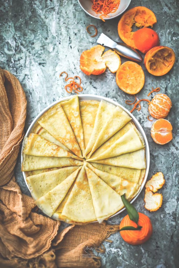 Crêpes flambées clémentine - Magali ANCENAY Photographe Culinaire