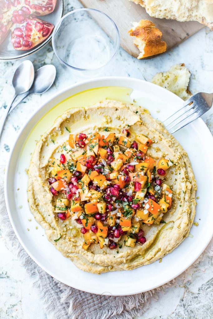 Houmous grenade kaki & Salade d'hiver vitaminée - Magali ANCENAY PHOTOGRAPHE Culinaire