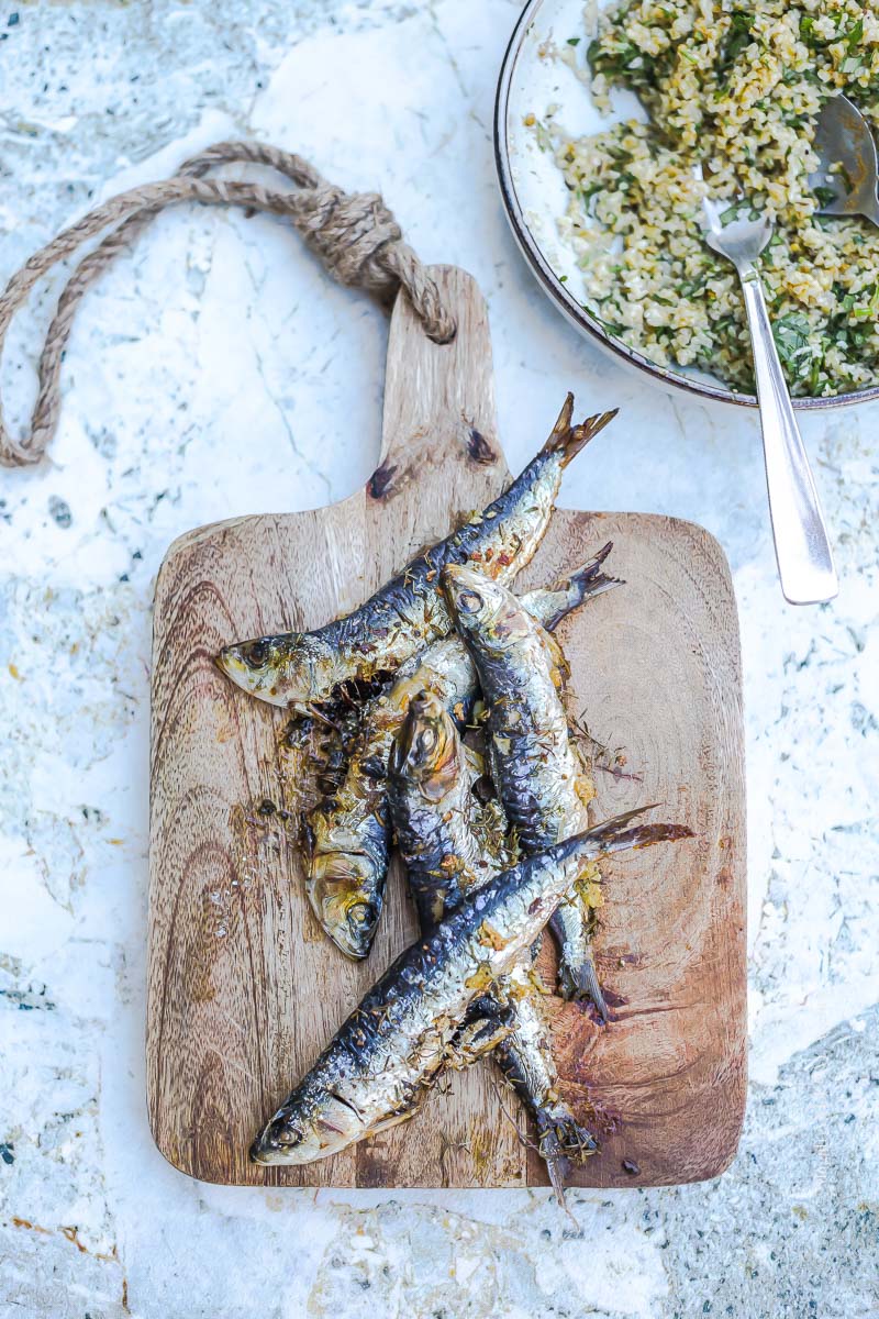 Sardines marinées, grillées au four Quatre Saisons Au Jardin