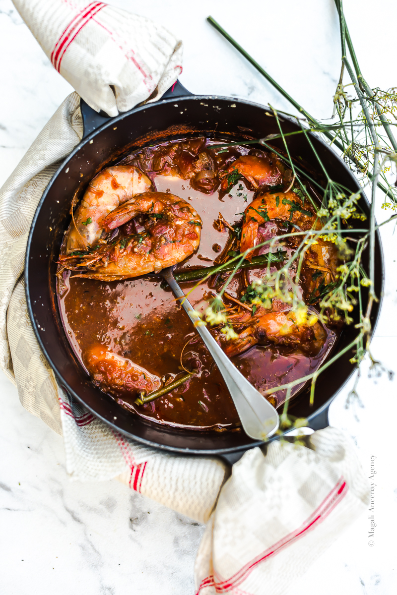 Gambas à l'armoricaine au Monsieur Cuisine