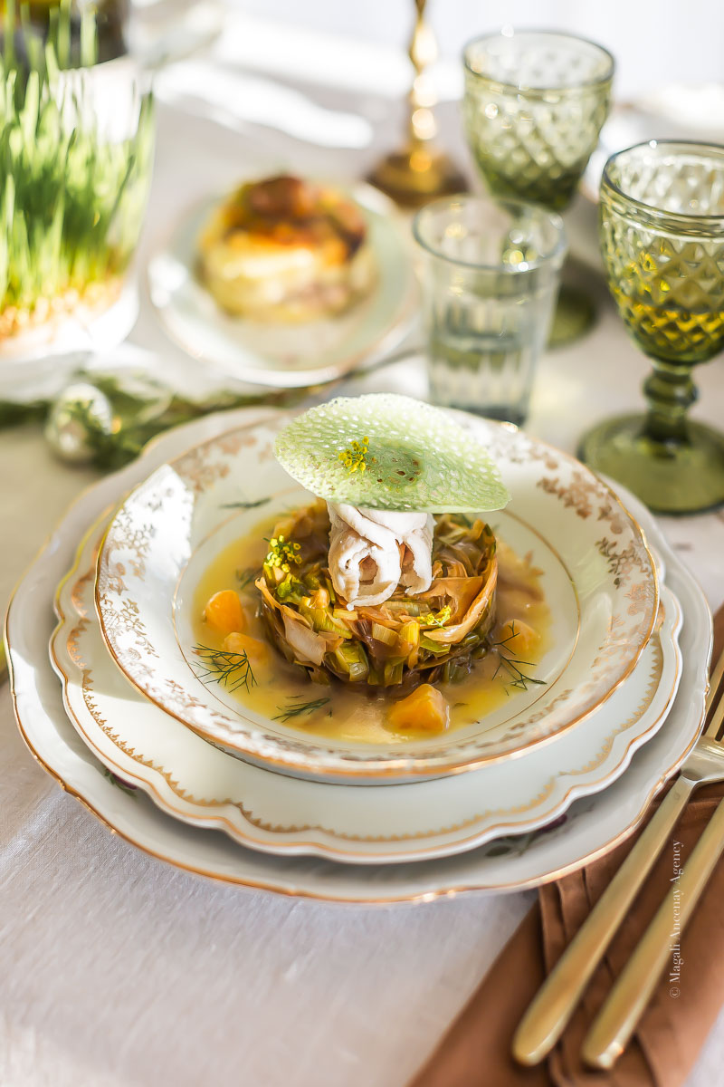Filet de sole poireaux et sauce aux agrumes - Quatre Saisons Au Jardin